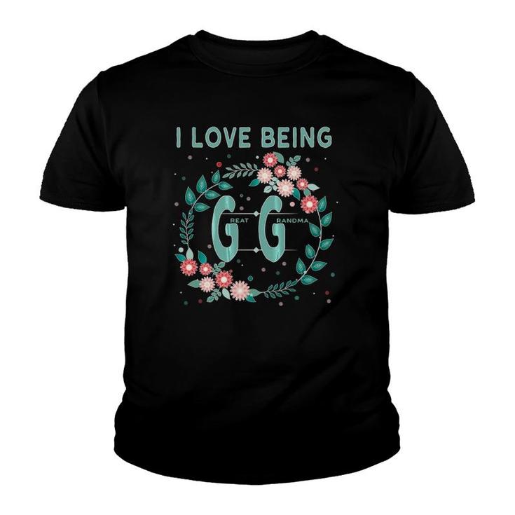 Gg I Love Being Gigi Great Grandmother Grandma Nana Youth T-shirt