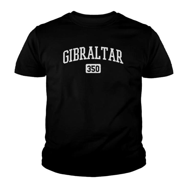 Gibraltar 350 Country Area Code Gibraltarian British Youth T-shirt