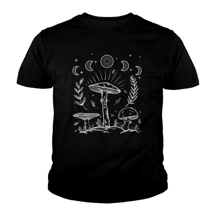 Goblincore Aesthetic Dark Academia Cottagecore Mushroom Goth Youth T-shirt