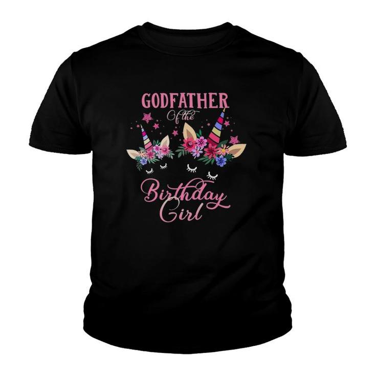 Godfather Of The Birthday Girl Unicorn S Youth T-shirt