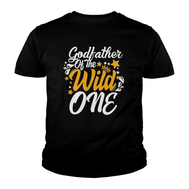 Godfather Of The Wild One 1St Birthday Party First Thing Men Youth T-shirt