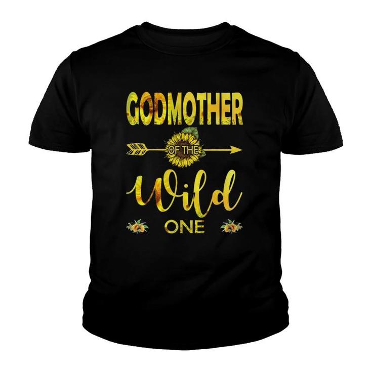 Godmother Of The Wild One-1St Birthday Sunflower Outfit  Youth T-shirt