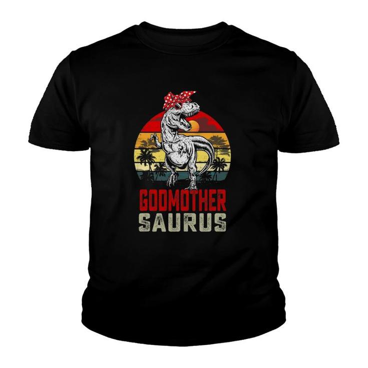 Godmothersaurusrex Dinosaur Godmother Saurus Mother's Day Youth T-shirt