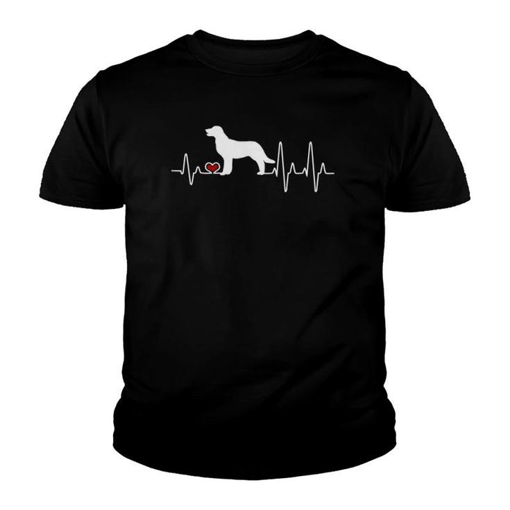 Golden Retriever Dog Heartbeat Pulse Youth T-shirt
