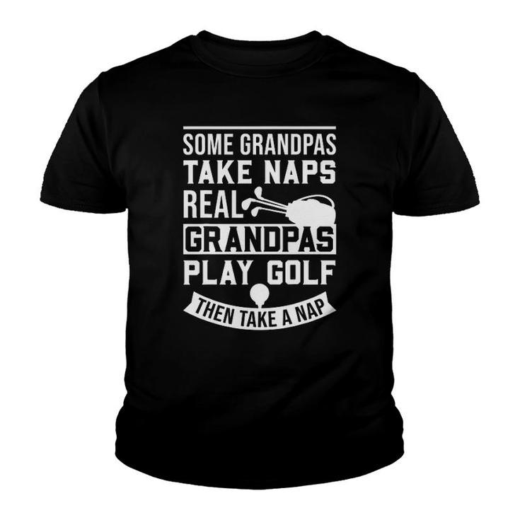 Golf Real Grandpas Youth T-shirt