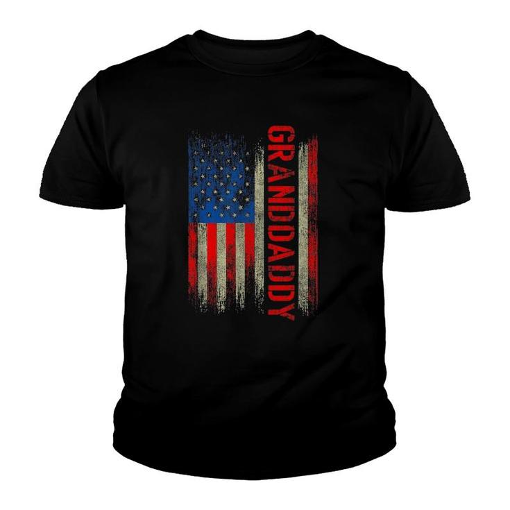 Granddaddy Gift American Flag Gift For Men Father's Day Funny Youth T-shirt