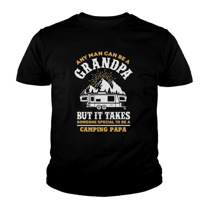 Grandfather Camp Lover Proud Camping Papa - Funny Gift Youth T-shirt