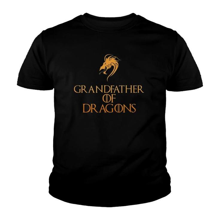 Grandfather Of Dragons Cool Funny Grandpa Gift Youth T-shirt