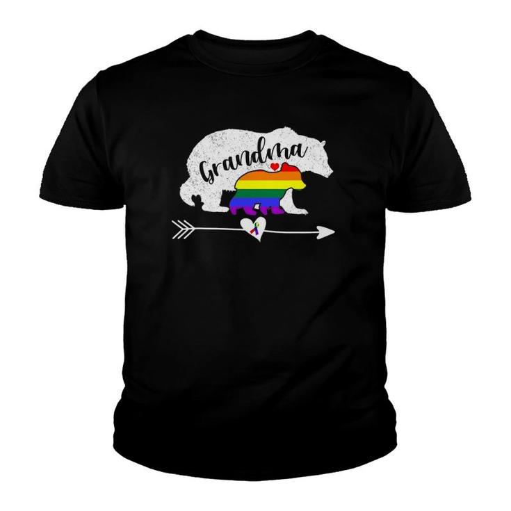 Grandma Bear Lgbt Rainbow Pride Gay Lesbian Mama Gift Youth T-shirt