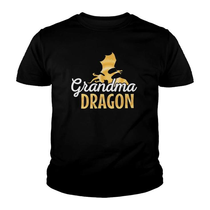 Grandma Dragon Mythical Legendary Creature Grandmother Youth T-shirt