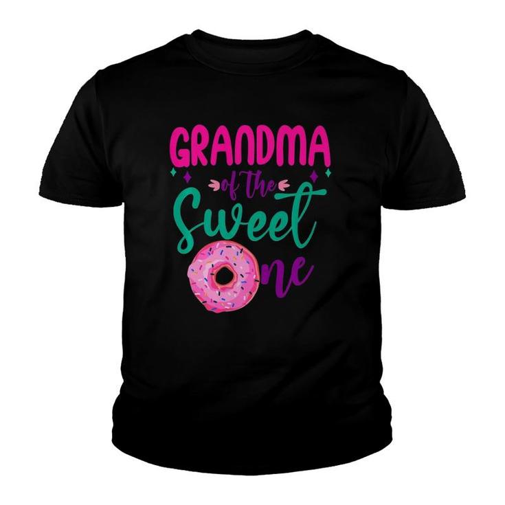 Grandma Of Sweet One 1St B-Day Party Matching Family Donut Premium Youth T-shirt