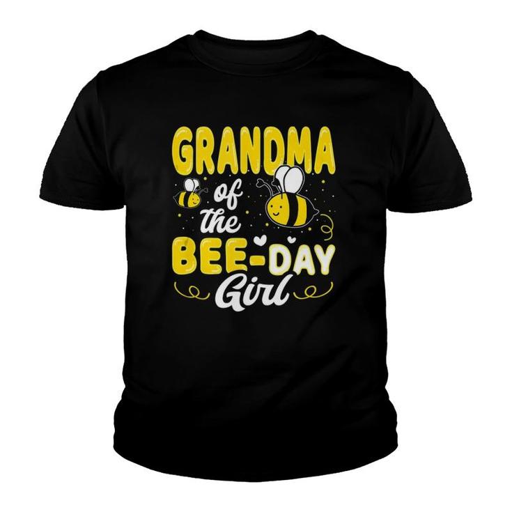 Grandma Of The Bee Day Girl Hive Party Matching Birthday Tank Top Youth T-shirt