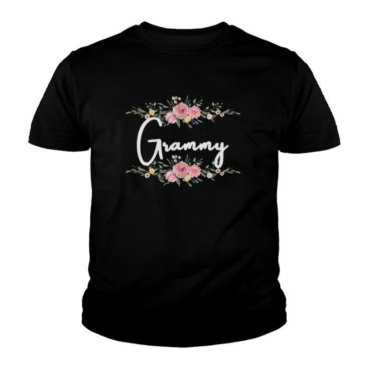 Grandmother Grammy Floral Youth T-shirt