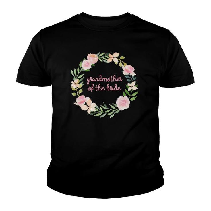 Grandmother Of The Bride Matching Wedding Pink Youth T-shirt