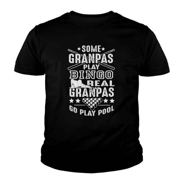 Grandpa Billiards Grandpa Billiards Gift Pool Player Youth T-shirt