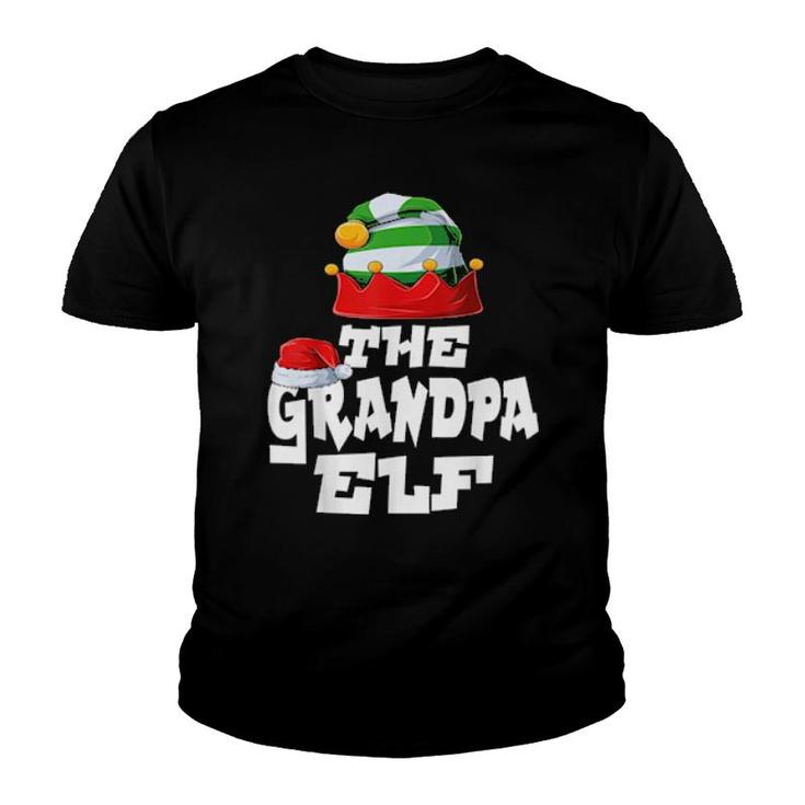 Grandpa Elf Family Matching Christmas Group Pajama Pj  Youth T-shirt