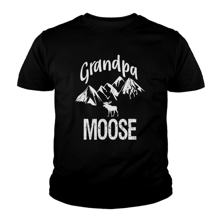Grandpa Moose Grandfather Moose Woodland Animal Tee Youth T-shirt