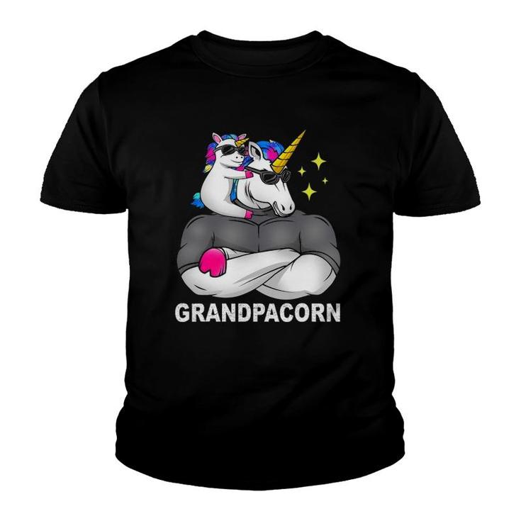 Grandpacorn Muscle , Unicorn Toddler With Grandpa Youth T-shirt