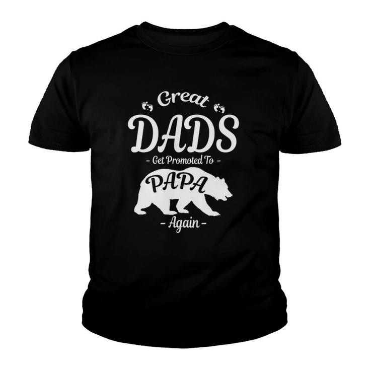 Great Dads Get Promoted To Papa Again Bear S Tees Youth T-shirt