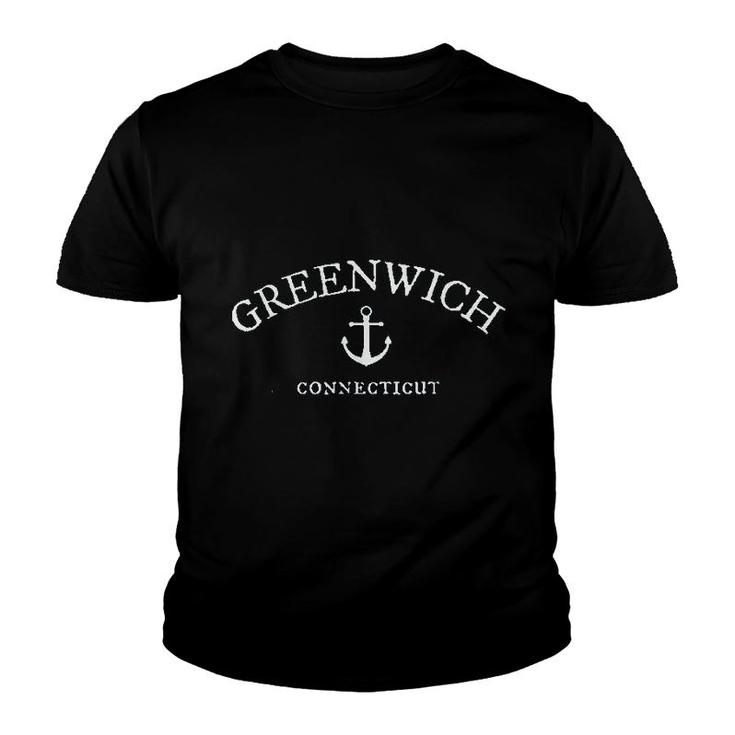 Greenwich Connecticut Nautical Sea Town Youth T-shirt