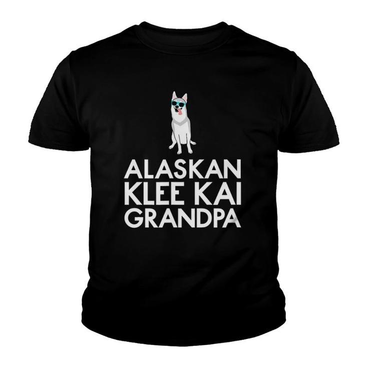 Grey Alaskan Klee Kai Or Mini Husky Grandpa Youth T-shirt