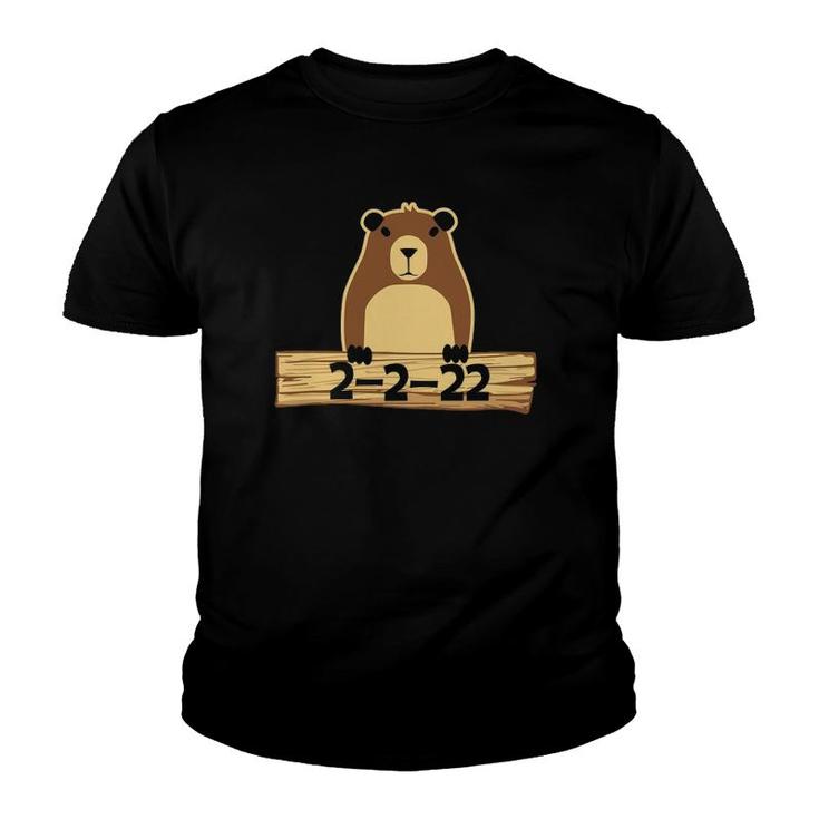 Groundhog Day February 2 2022 Cute Woodchuck Gift Youth T-shirt