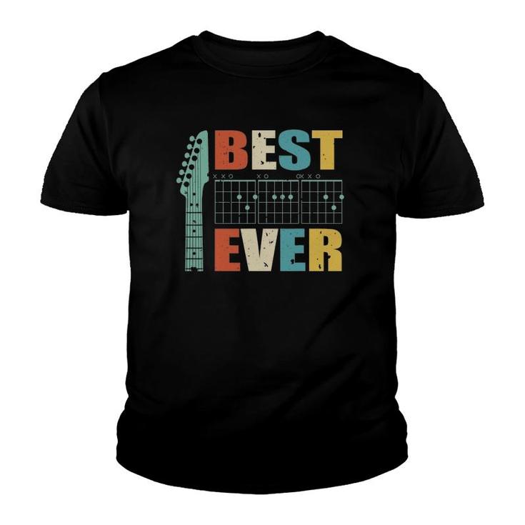 Guitarist Father Best Dad Ever D A D Chord Dad Gift Youth T-shirt