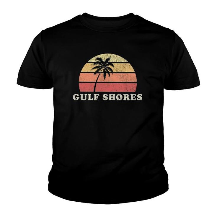 Gulf Shores Al Vintage 70S Retro Throwback Design Youth T-shirt
