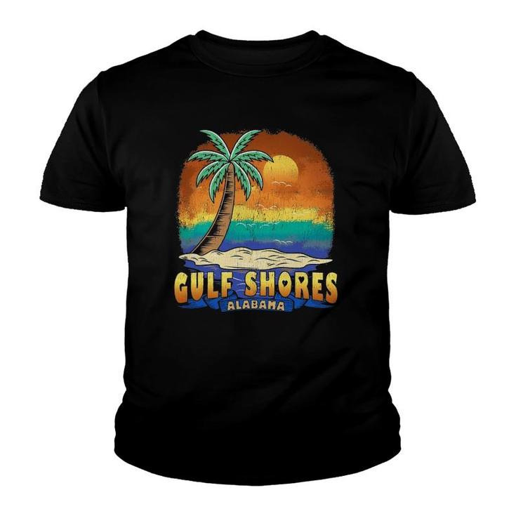Gulf Shores Alabama Vintage Distressed Souvenir Youth T-shirt
