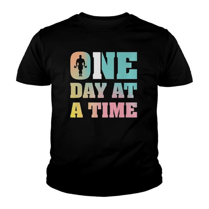 Gym One Day At A Time  Youth T-shirt