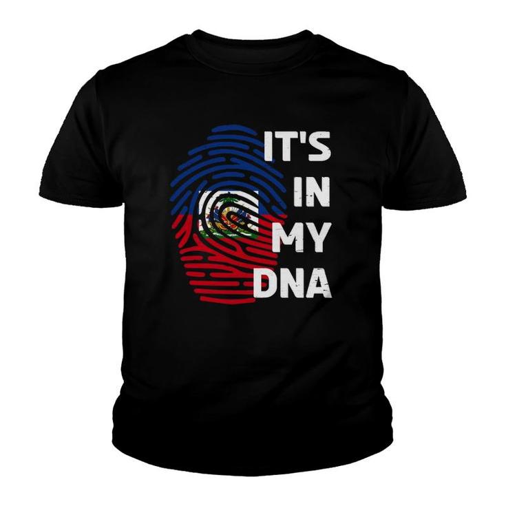 Haiti It's In My Dna For A American Flag Haiti Youth T-shirt