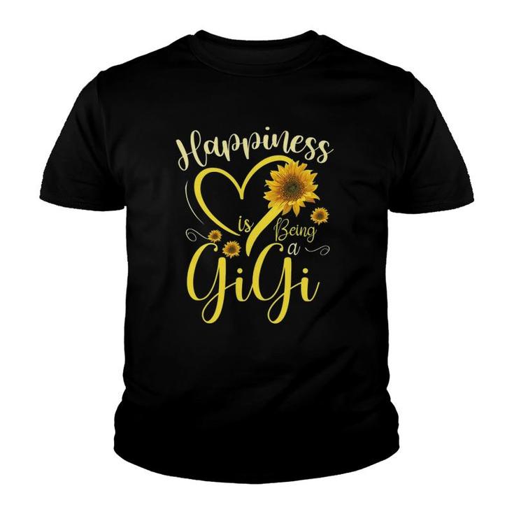 Happiness Is Being A Gigi Sunflower Mother's Day Grandma Youth T-shirt