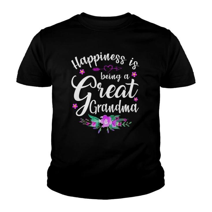 Happiness Is Being A Great Grandma Mother's Day Gift Youth T-shirt