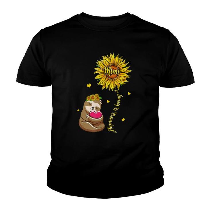 Happiness Is Being A Mimi Sloth Gift Mother's Day Youth T-shirt
