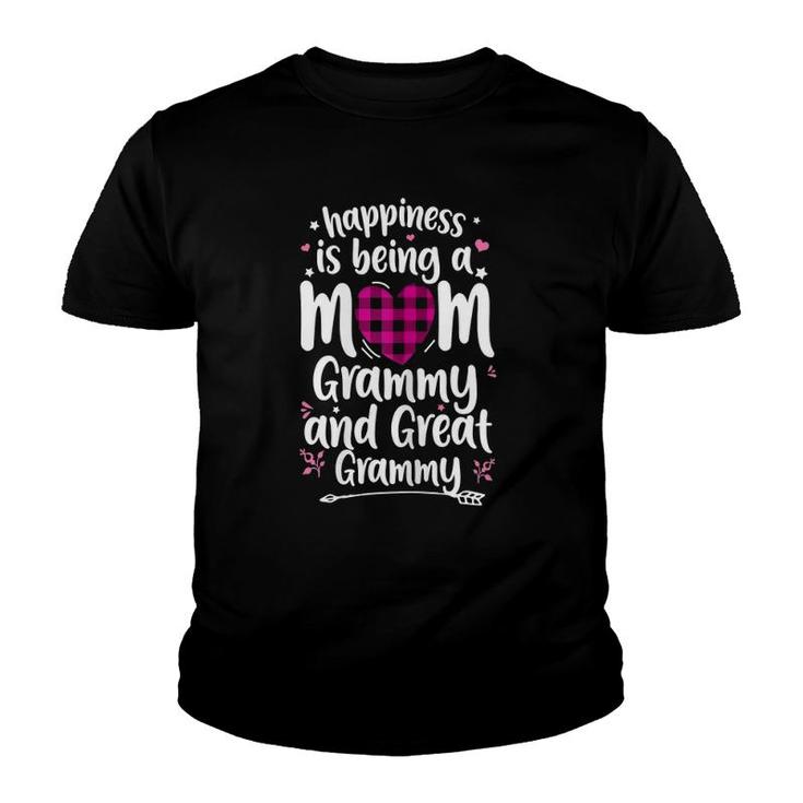 Happiness Is Being A Mom Great Grammy Women Mother Youth T-shirt