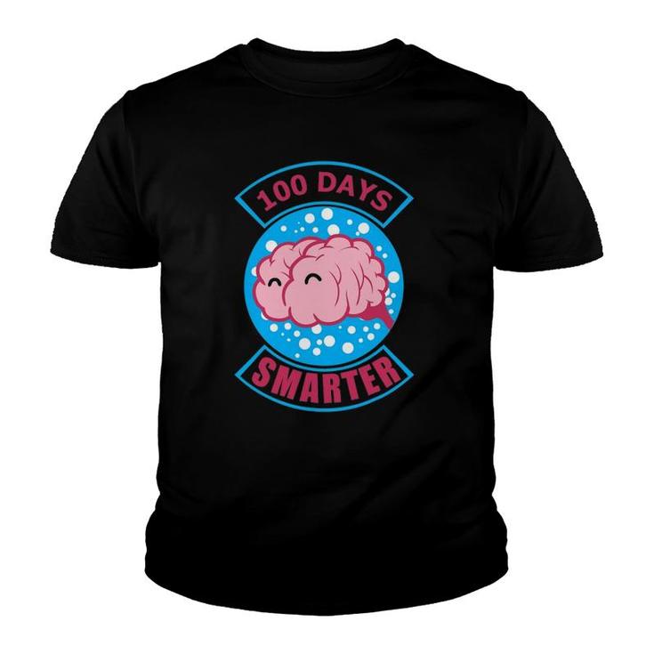 Happy Brain 100 Days Of School Smarter 100Th Day Party Youth T-shirt