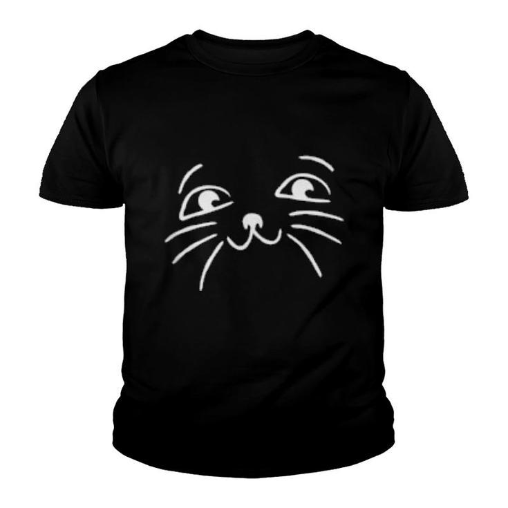 Happy Cat Face Pet Fur Animal Cute Kittens  Youth T-shirt