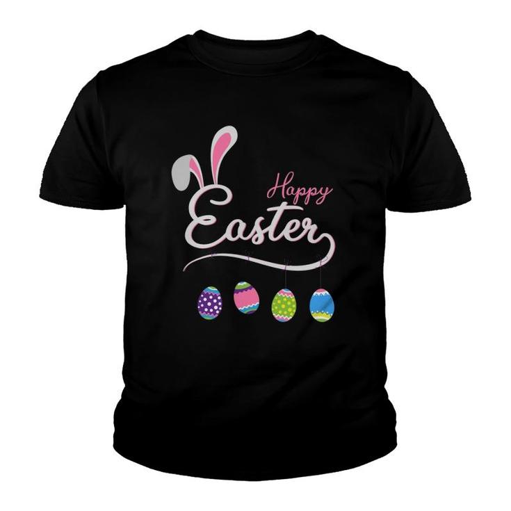 Happy Easter Bunny Eggs Hunting Youth T-shirt