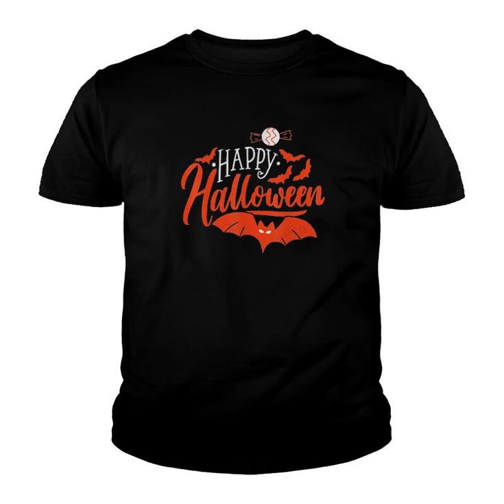 Happy Halloween Bat Unisex Youth T-shirt
