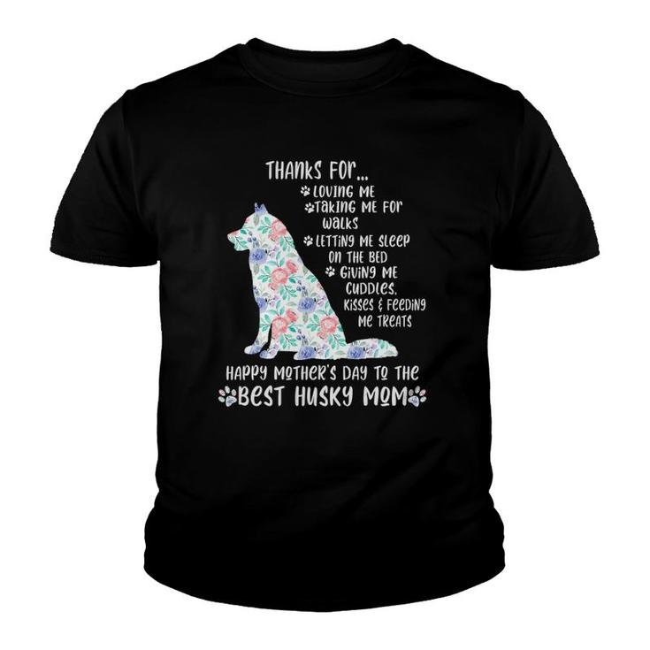 Happy Mother's Day Husky Mom Dog Lover Youth T-shirt