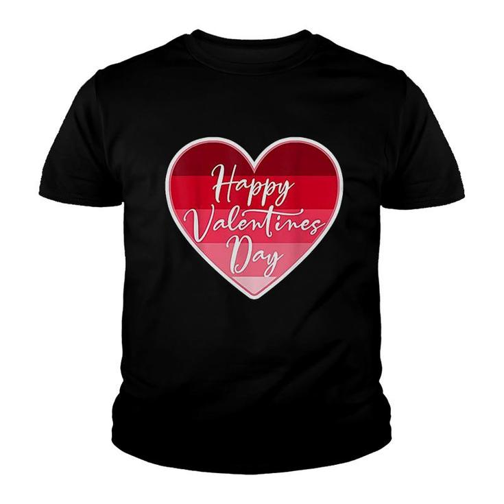 Happy Valentines Day Red Heart Graphic Design Youth T-shirt