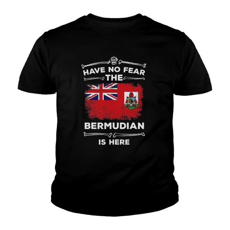 Have No Fear The Bermudian Is Here Halloween Bermuda Flag Youth T-shirt