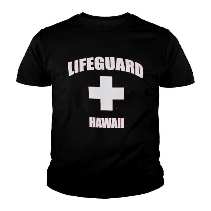 Hawaii Lifeguard  Red Maui Youth T-shirt