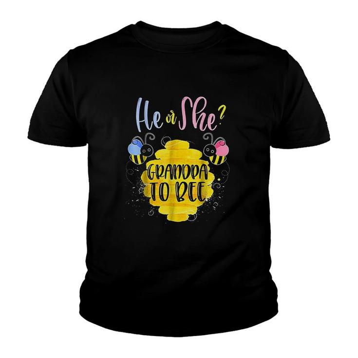 He Or She Grandpa To Bee Youth T-shirt