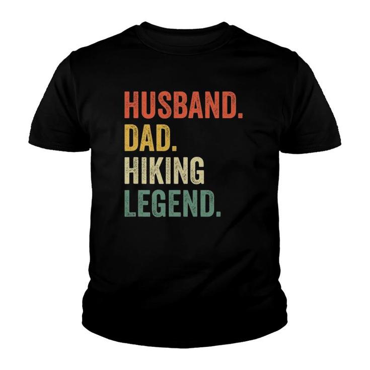 Hiker Husband Dad Hiking Legend Vintage Funny Outdoor Youth T-shirt