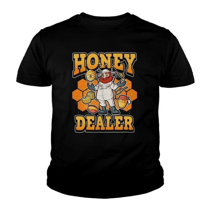 Honey Dealer Beekeeper Love Nature Honeycomb Youth T-shirt