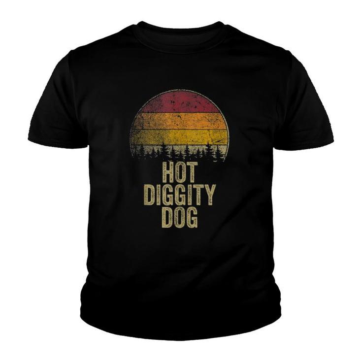 Hot Diggity Dog Funny Saying Retro Gag Gift Humor Novelty  Youth T-shirt