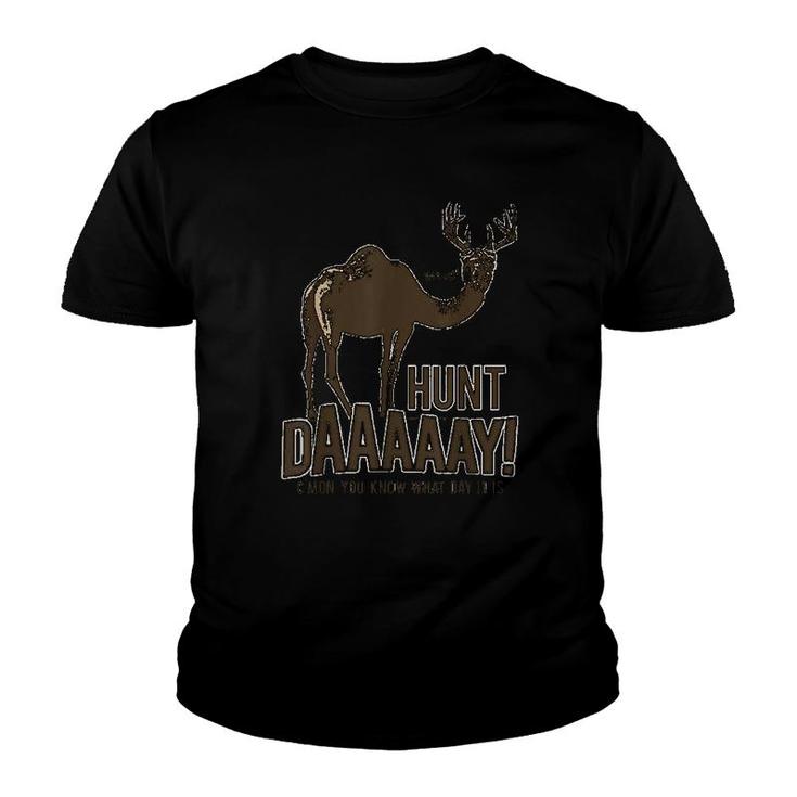 Hunt Day Camel Buck Deer Funny Hunting Youth T-shirt