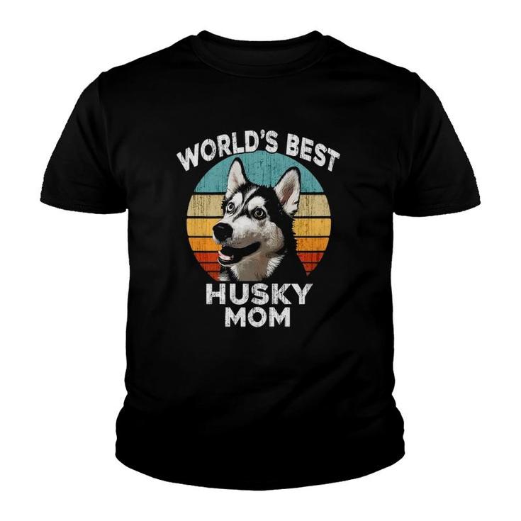 Huskie Mother's Day World's Best Husky Mom Dog Youth T-shirt