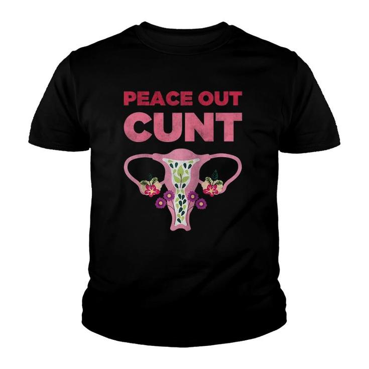 Hysterectomy Recovery Products - Peace Out Uterus  Youth T-shirt